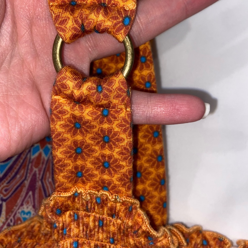 Fever Celosia Orange Mixed-Print Sleeveless Jumpsuit - Picture 3 of 7